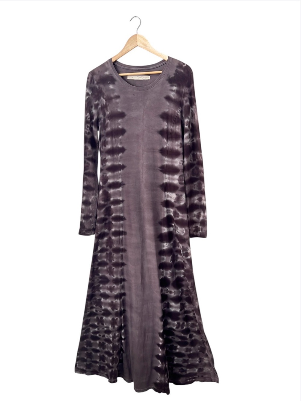 Raquel Allegra Tie Dye Maxi Dress Brown Size 3 100% Cotton Made USA XL